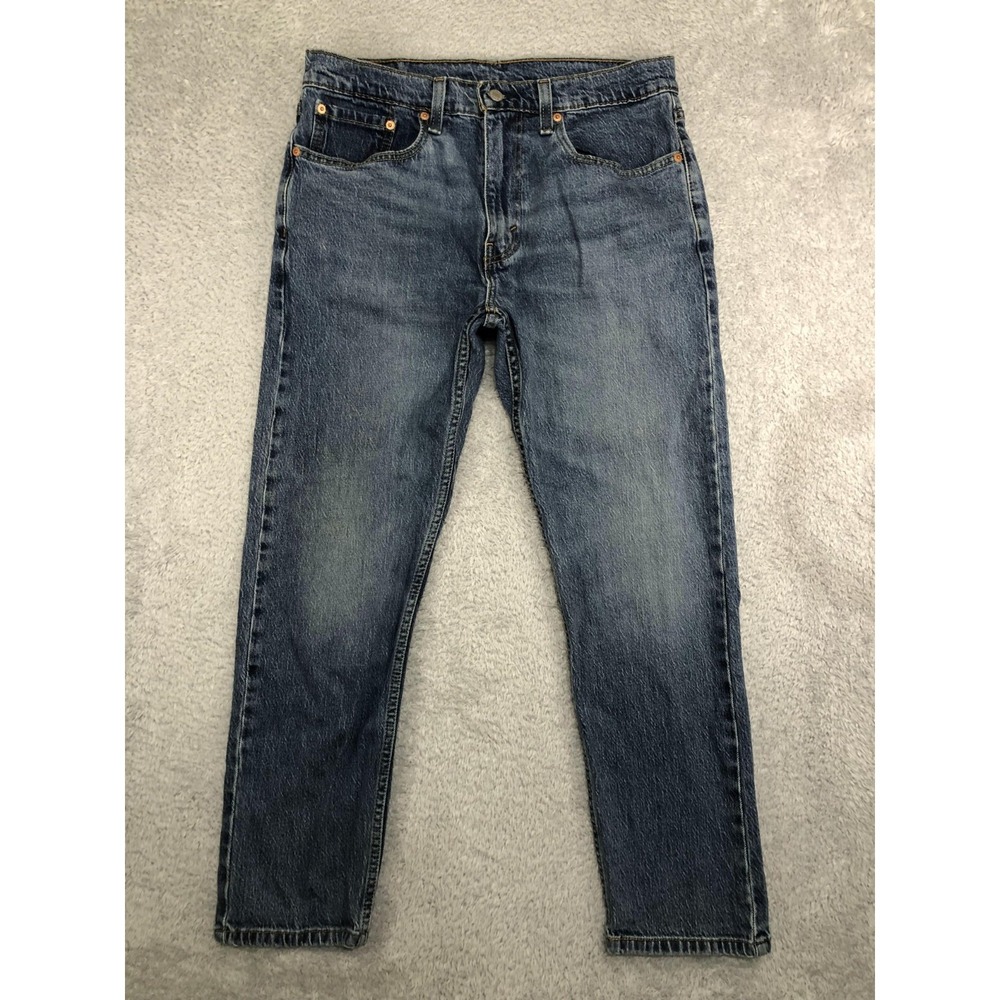 Levi's 502 Jeans Mens 32x28 (Tag 34x30) Taper Fit Blue Denim